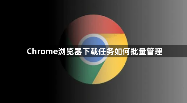Chrome浏览器下载任务如何批量管理1