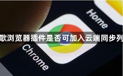 谷歌浏览器插件是否可加入云端同步列表1