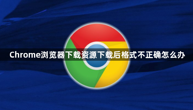 Chrome浏览器下载资源下载后格式不正确怎么办1