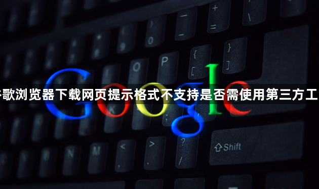 谷歌浏览器下载网页提示格式不支持是否需使用第三方工具1