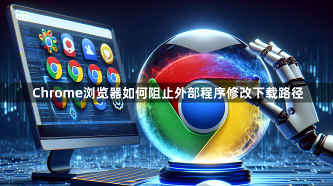 Chrome浏览器如何阻止外部程序修改下载路径1