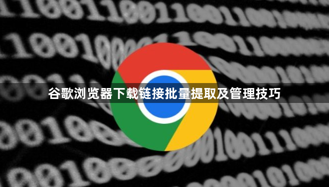 谷歌浏览器下载链接批量提取及管理技巧1